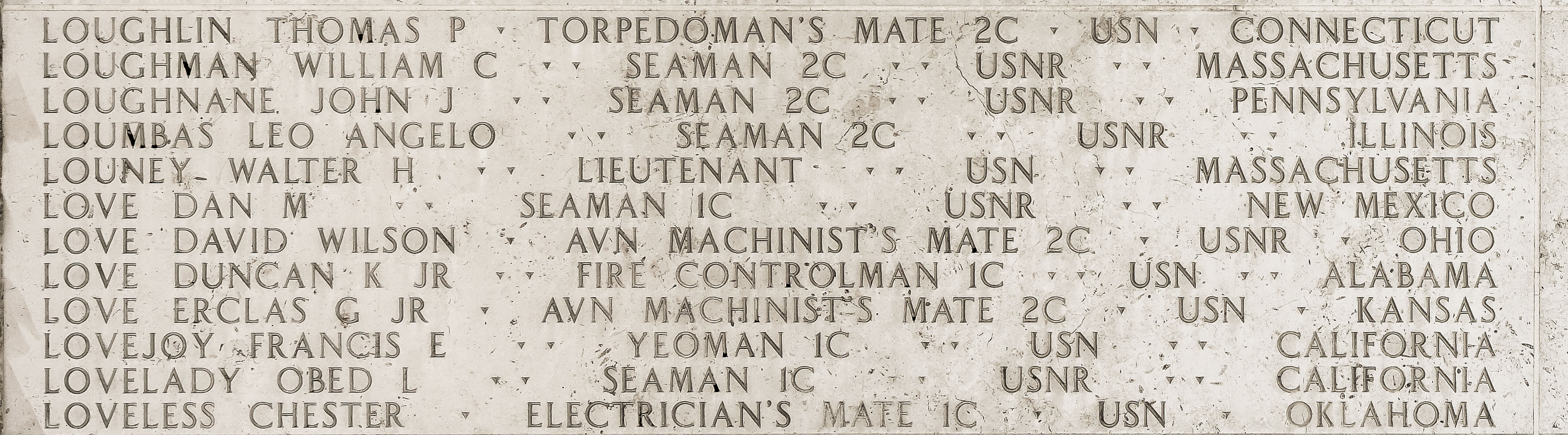 Francis E. Lovejoy, Yeoman First Class